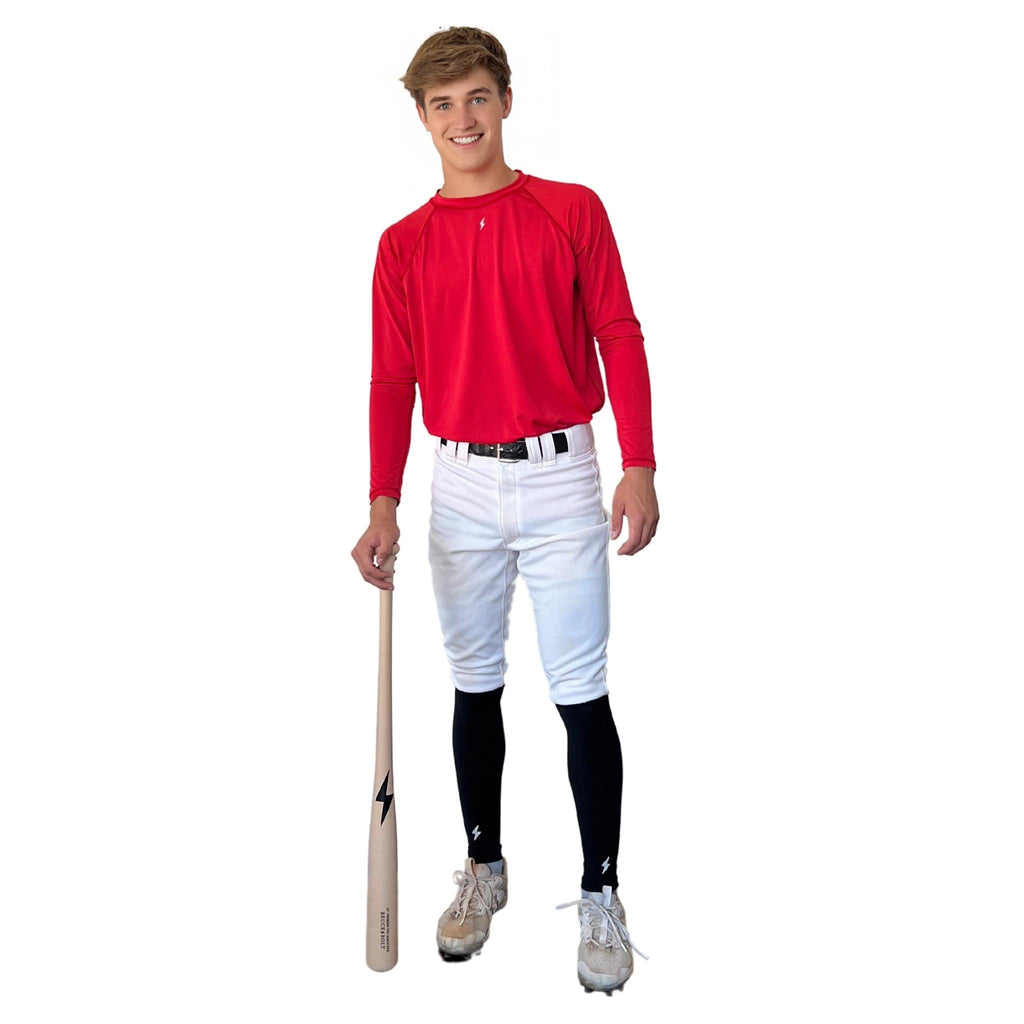BRUCE BOLT Xtra Long Compression Leg Sleeves (pair) - BLACK- thumb 3