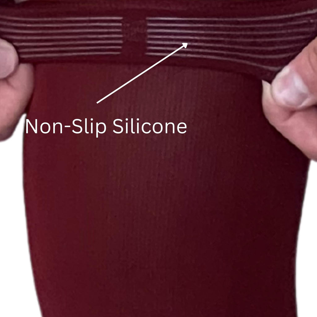 BRUCE BOLT Xtra Long Compression Leg Sleeves (pair) - MAROON- thumb 4
