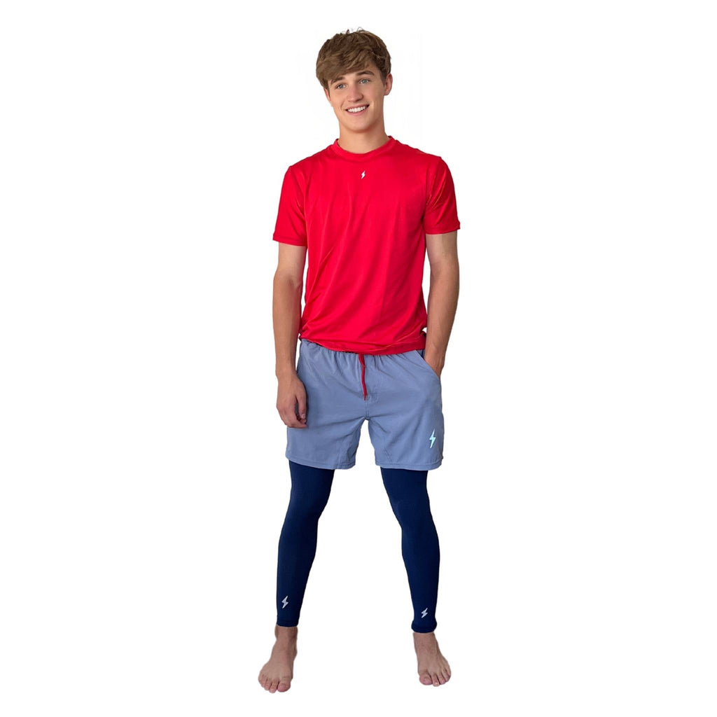BRUCE BOLT Xtra Long Compression Leg Sleeves (pair) - NAVY- thumb 3