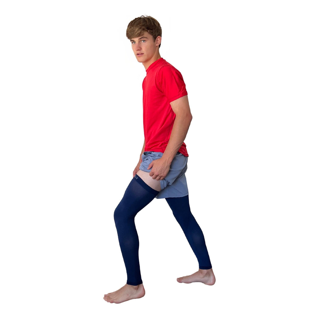 BRUCE BOLT Xtra Long Compression Leg Sleeves (pair) - NAVY- thumb 4