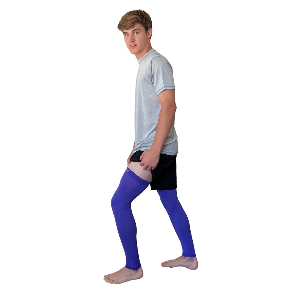 BRUCE BOLT Xtra Long Compression Leg Sleeves (pair) - PURPLE- thumb 4