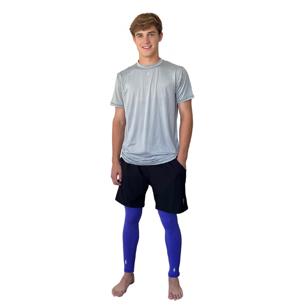 BRUCE BOLT Xtra Long Compression Leg Sleeves (pair) - PURPLE- thumb 5