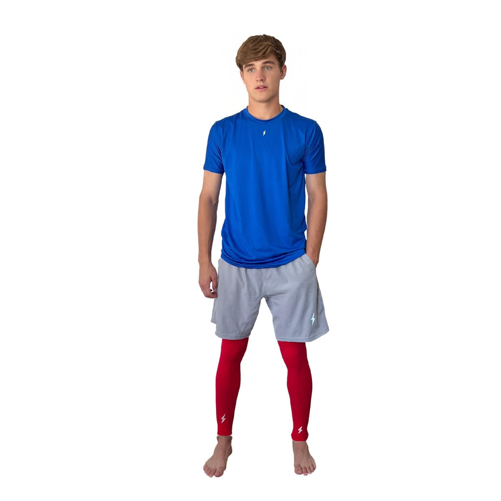 BRUCE BOLT Xtra Long Compression Leg Sleeves (pair) - RED- thumb 5