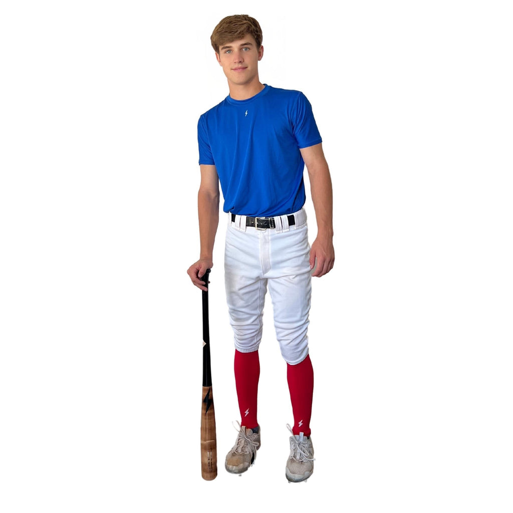 BRUCE BOLT Xtra Long Compression Leg Sleeves (pair) - RED- thumb 3