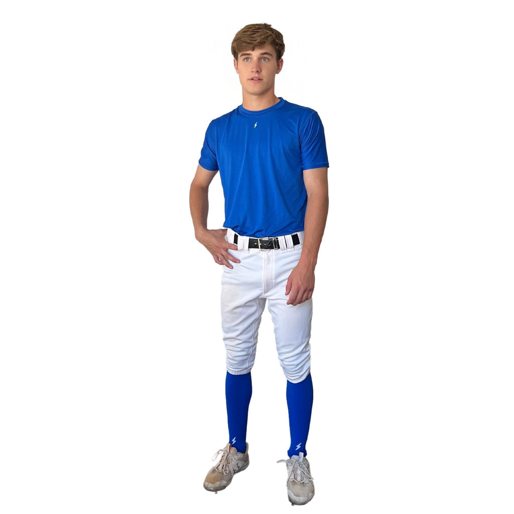 BRUCE BOLT Xtra Long Compression Leg Sleeves (pair) - ROYAL- thumb 3