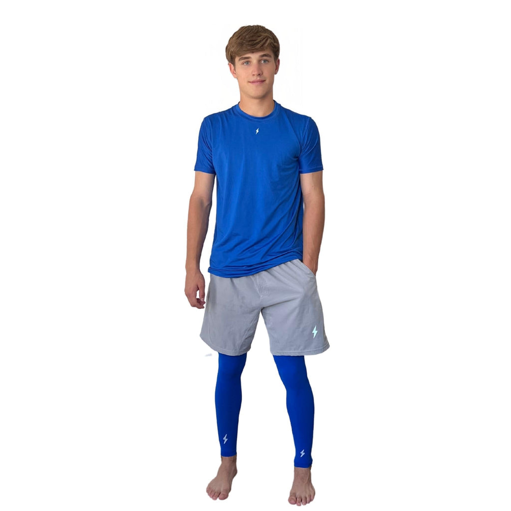 BRUCE BOLT Xtra Long Compression Leg Sleeves (pair) - ROYAL- thumb 5
