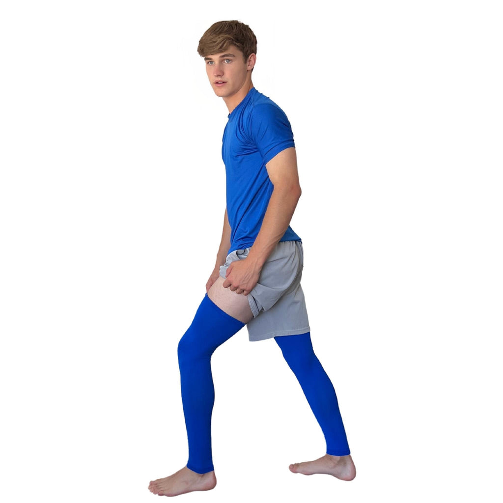 BRUCE BOLT Xtra Long Compression Leg Sleeves (pair) - ROYAL- thumb 4