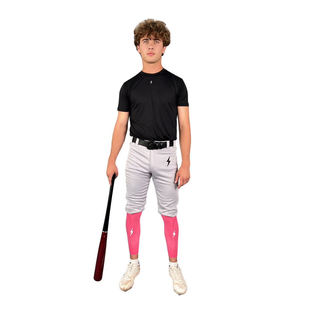 BRUCE BOLT Xtra Long Compression Leg Sleeves (pair) - DUSTY PINK- thumb 4