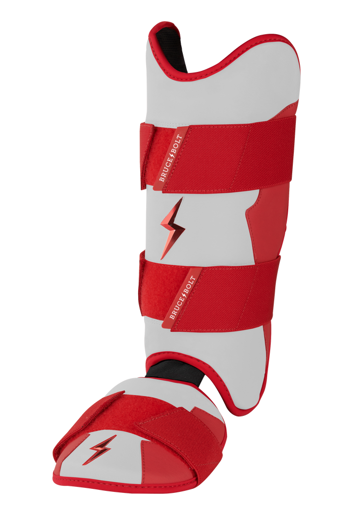 BRUCE BOLT Chrome Series Leg Guard - RED- thumb 3