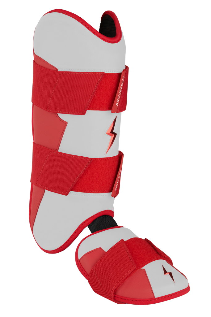 BRUCE BOLT Chrome Series Leg Guard - RED- thumb 4