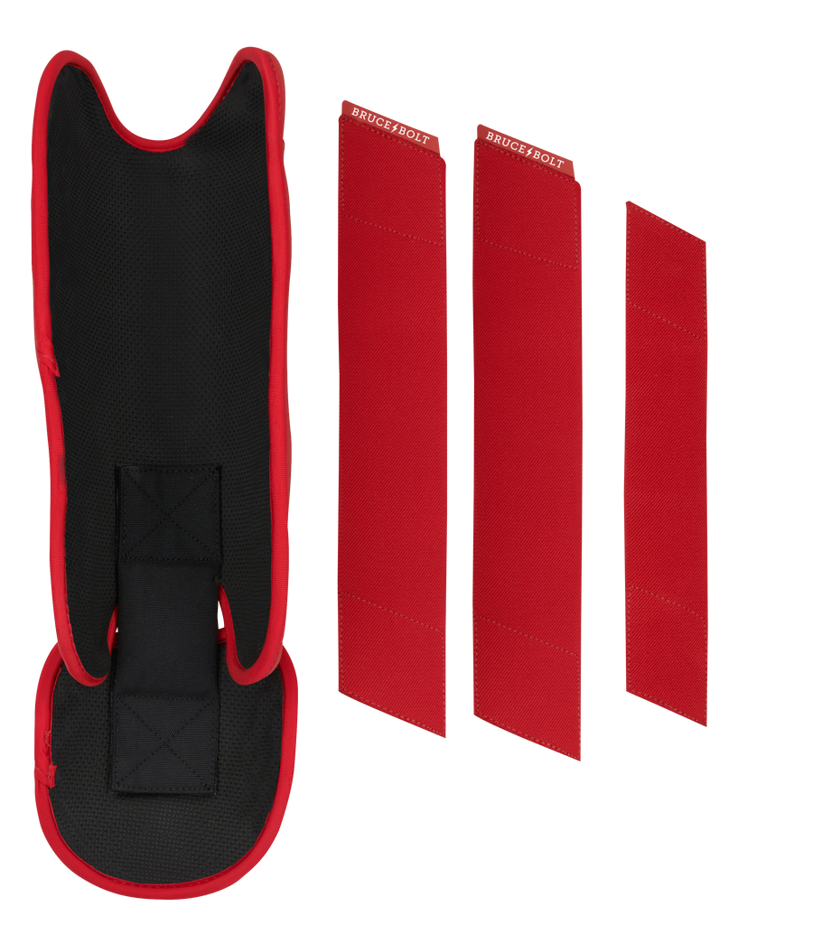 BRUCE BOLT Chrome Series Leg Guard - RED- thumb 5