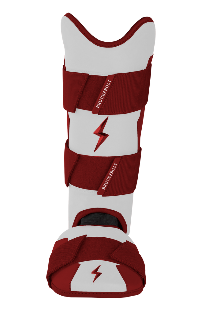 BRUCE BOLT Chrome Series Leg Guard - MAROON- quickbuy
