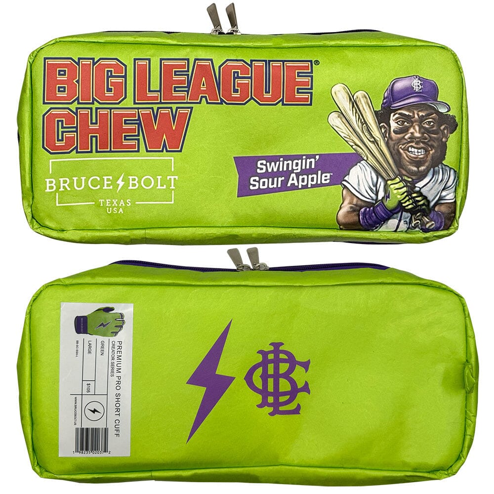 Big League Chew Collab Series Long Cuff Batting Gloves - Swingin' Sour Apple- thumb 6