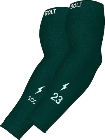 Personalized BRUCE BOLT Graduated Compression Premium Arm Sleeve - GREEN - 1