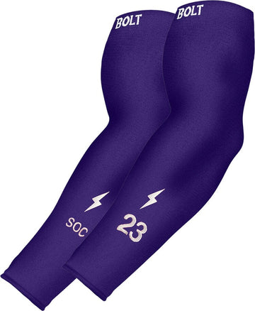 Personalized BRUCE BOLT Graduated Compression Premium Arm Sleeve - PURPLE - 1