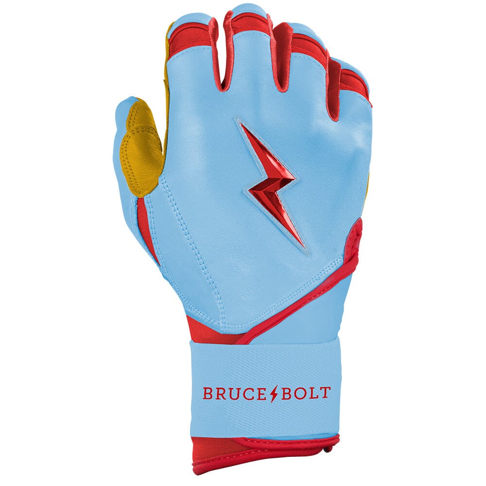 PREMIUM PRO BADER Series Long Cuff Batting Gloves | BABY BLUE- thumb 4