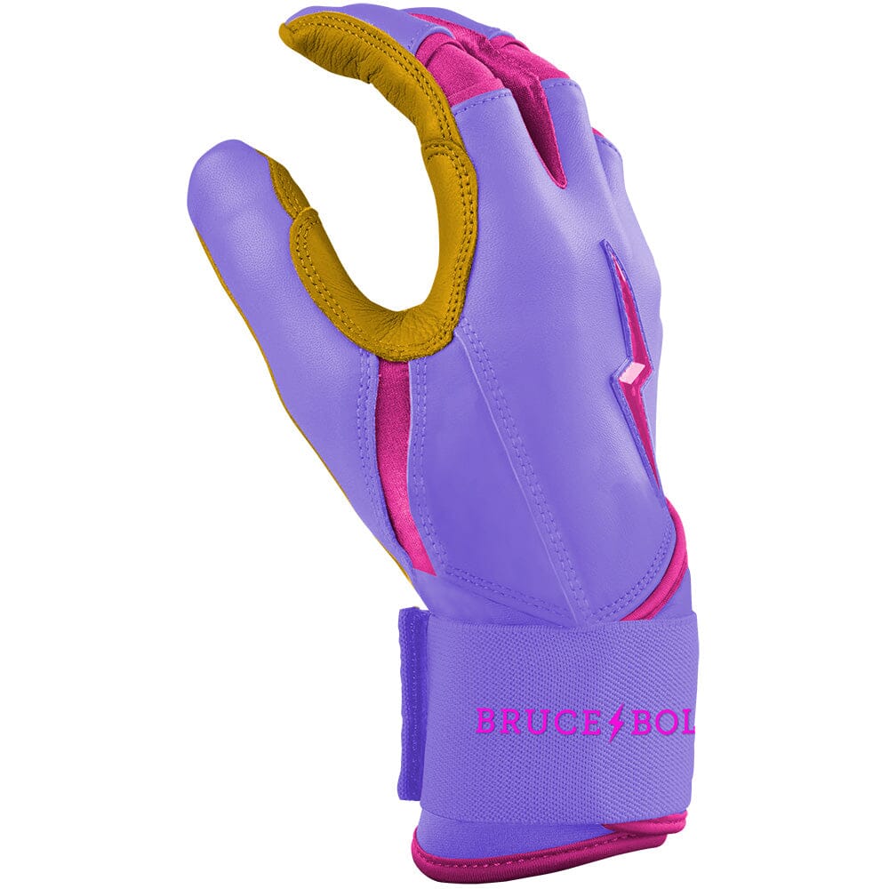 PREMIUM PRO BADER Series Long Cuff Batting Gloves | LAVENDER- thumb 5