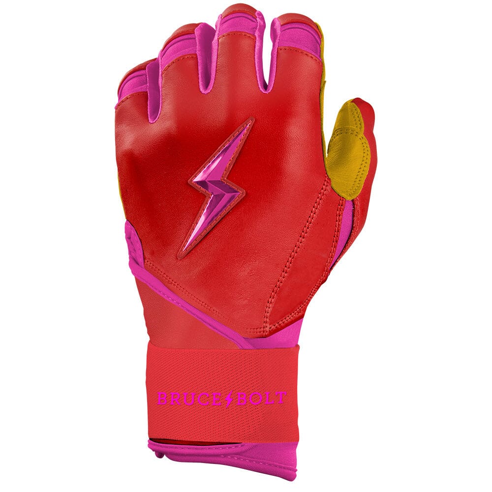PREMIUM PRO BADER Series Long Cuff Batting Gloves | PINK- thumb 3