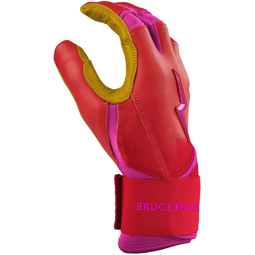 PREMIUM PRO BADER Series Long Cuff Batting Gloves | PINK- thumb 5
