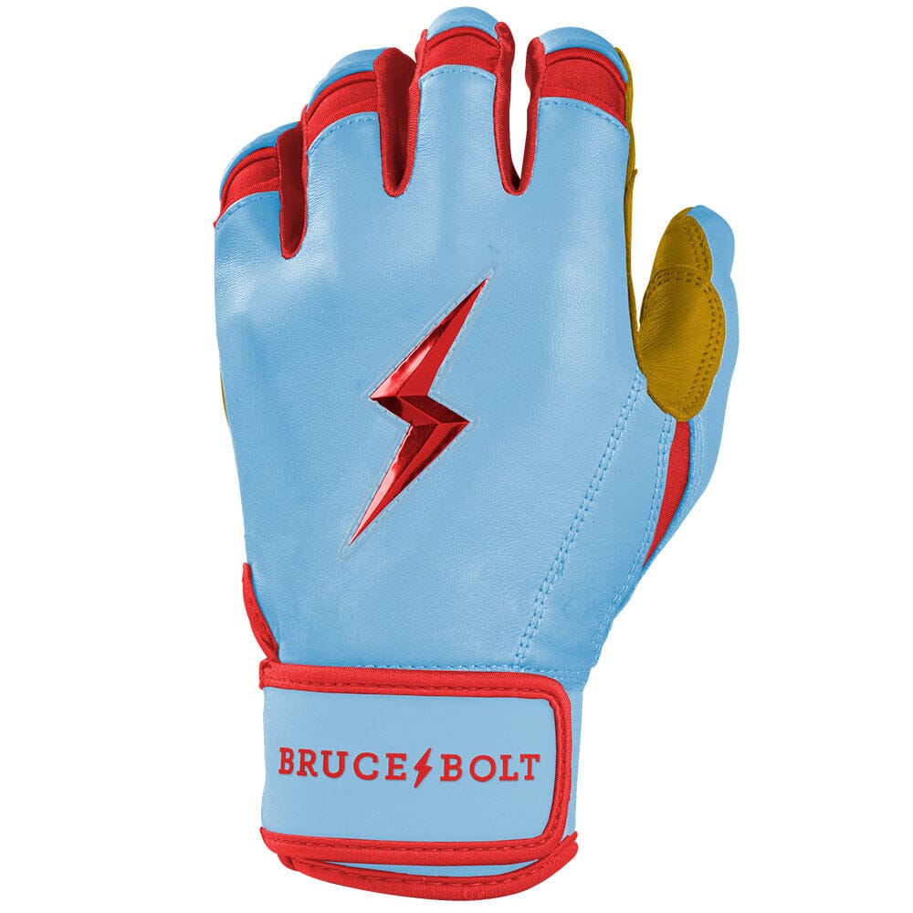 PREMIUM PRO BADER Series Short Cuff Batting Gloves | BABY BLUE- thumb 3