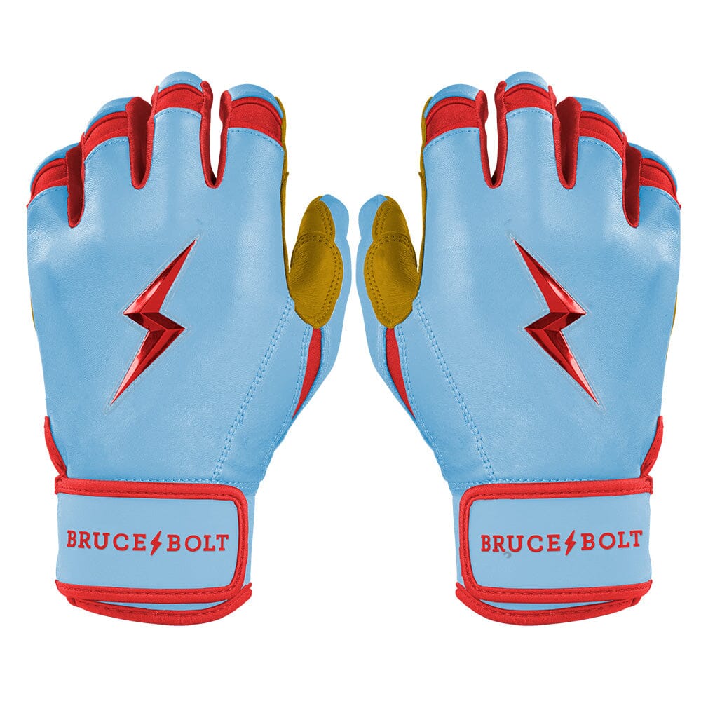PREMIUM PRO BADER Series Short Cuff Batting Gloves | BABY BLUE- quickbuy
