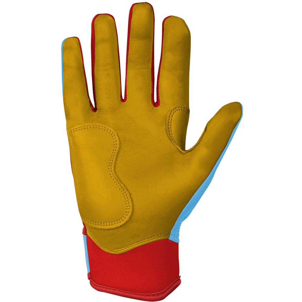 PREMIUM PRO BADER Series Short Cuff Batting Gloves | BABY BLUE- quickbuy