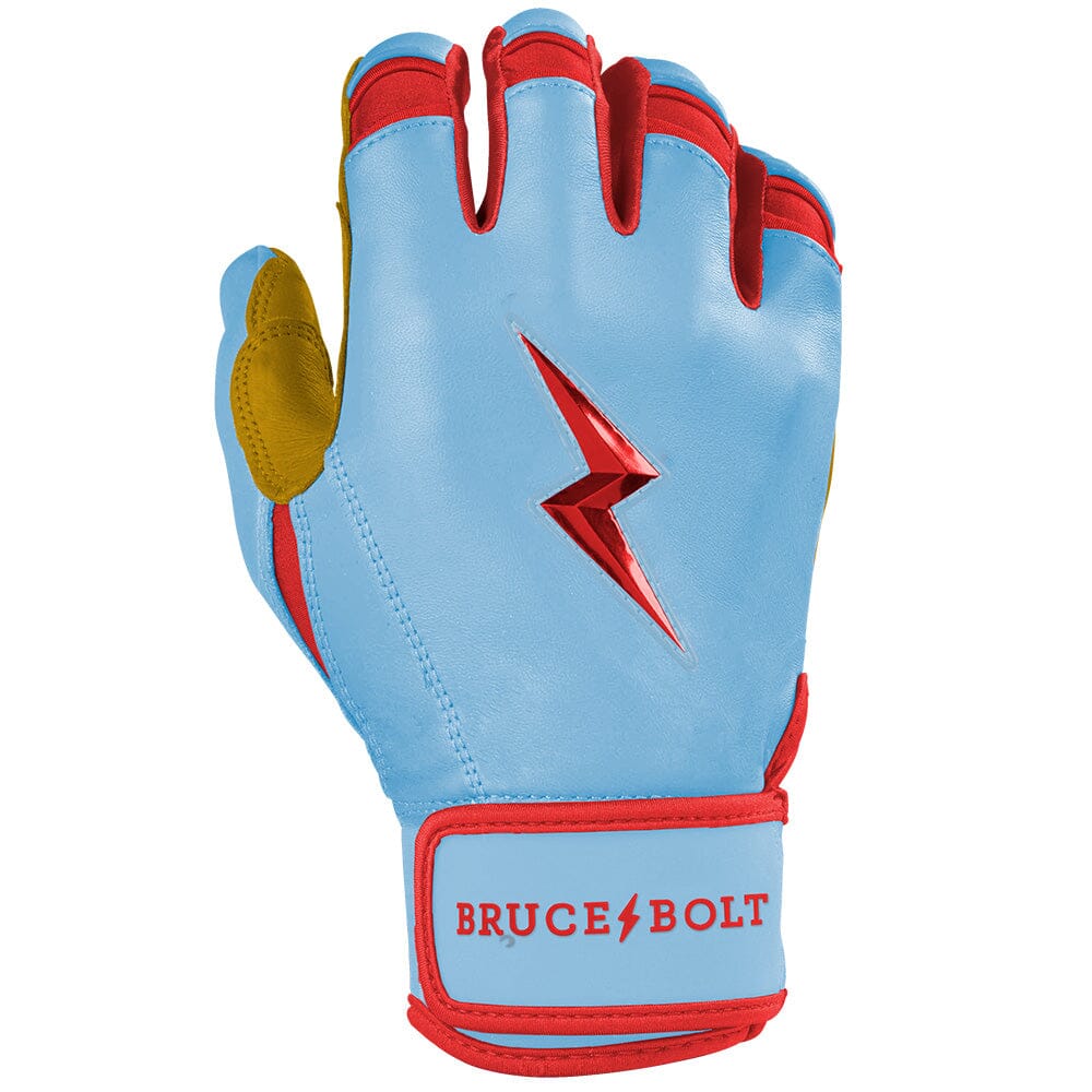 PREMIUM PRO BADER Series Short Cuff Batting Gloves | BABY BLUE- thumb 4