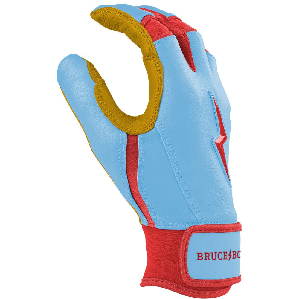 PREMIUM PRO BADER Series Short Cuff Batting Gloves | BABY BLUE- thumb 5