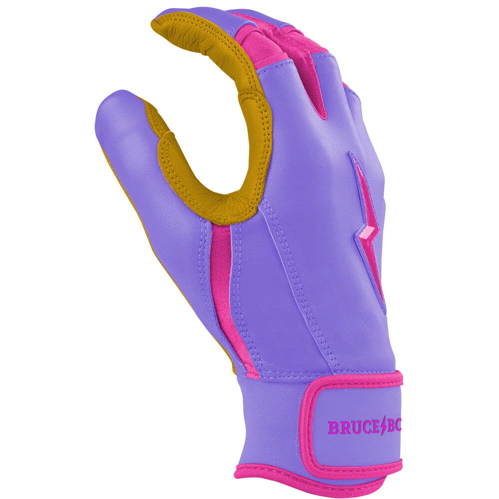 PREMIUM PRO BADER Series Short Cuff Batting Gloves | LAVENDER- thumb 5