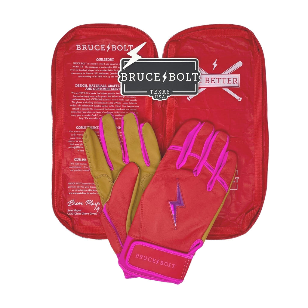 PREMIUM PRO BADER Series Short Cuff Batting Gloves | PINK- thumb 7