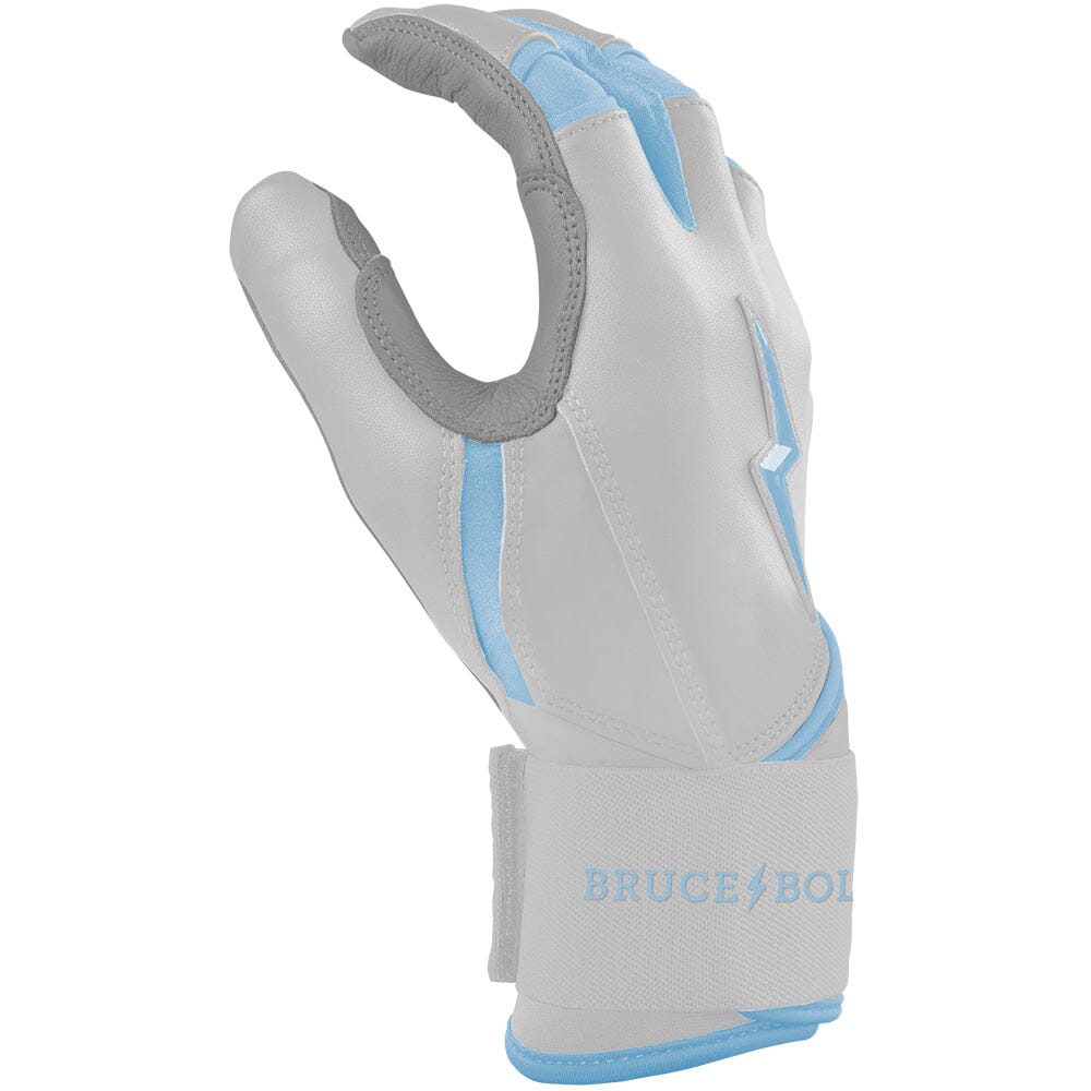 PREMIUM PRO CHROME Series Long Cuff Batting Gloves | BABY BLUE- thumb 5