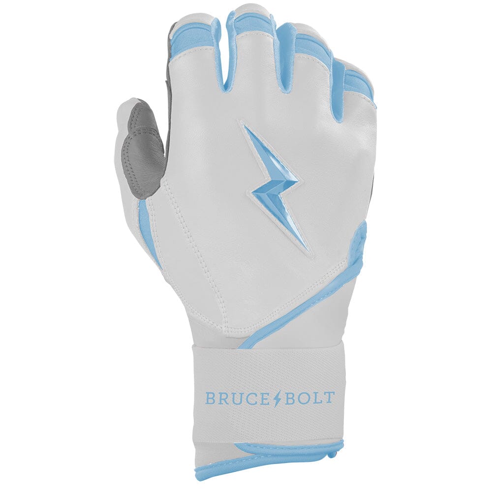 PREMIUM PRO CHROME Series Long Cuff Batting Gloves | BABY BLUE- thumb 4