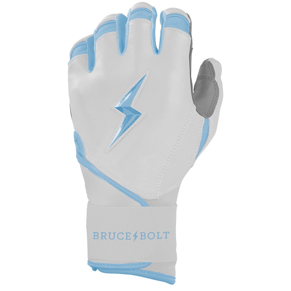 PREMIUM PRO CHROME Series Long Cuff Batting Gloves | BABY BLUE- thumb 3
