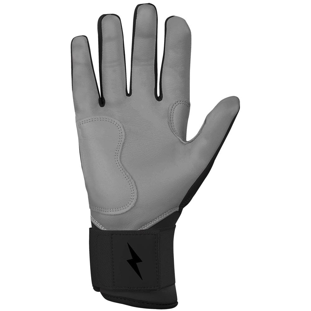 PREMIUM PRO CHROME Series Long Cuff Batting Gloves | BLACK- quickbuy