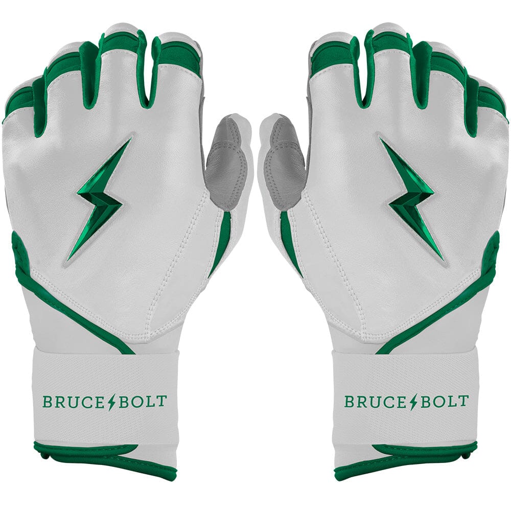 PREMIUM PRO CHROME Series Long Cuff Batting Gloves | GREEN- quickbuy