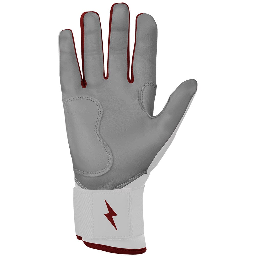 PREMIUM PRO CHROME Series Long Cuff Batting Gloves | MAROON- quickbuy