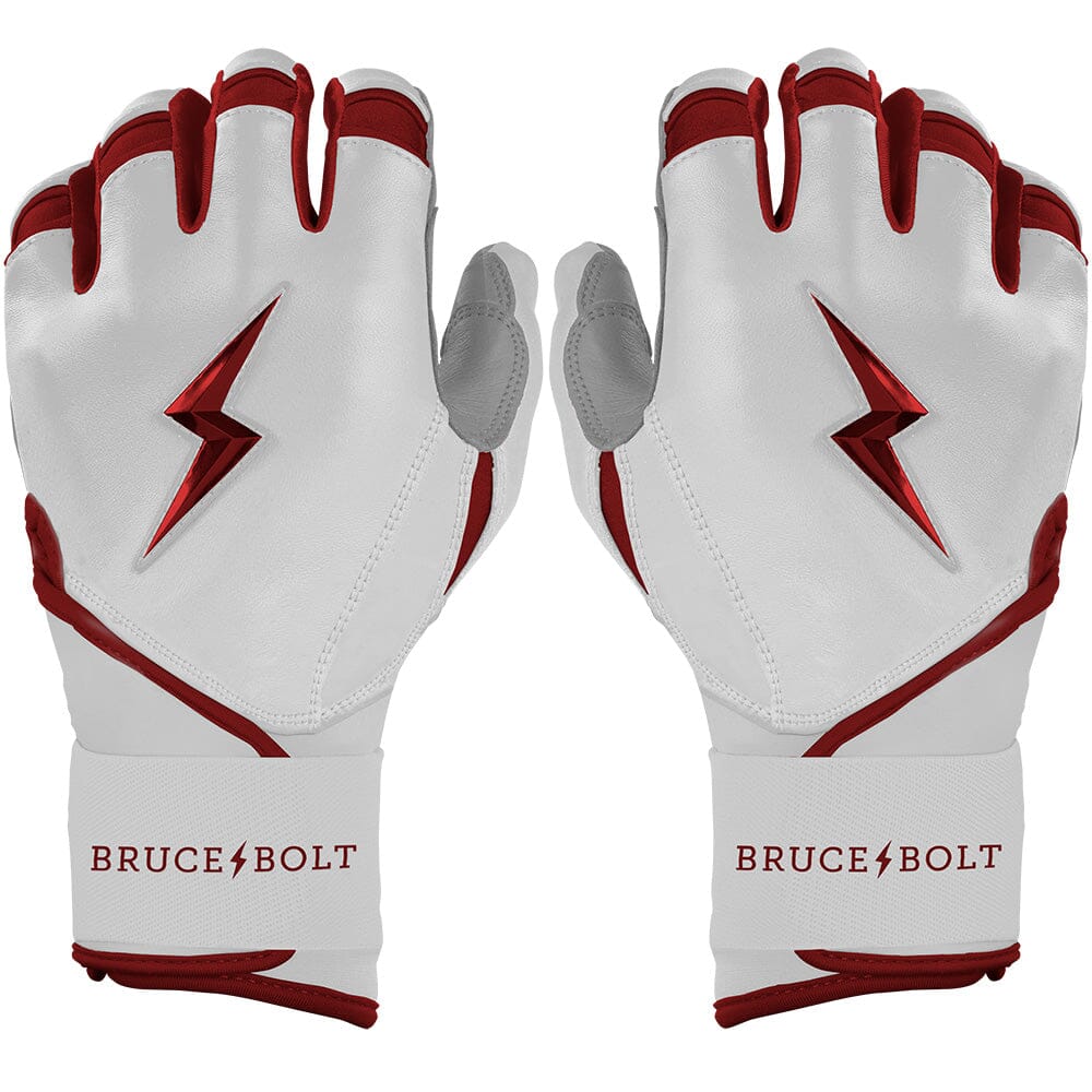 PREMIUM PRO CHROME Series Long Cuff Batting Gloves | MAROON- quickbuy