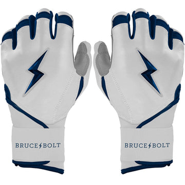 PREMIUM PRO CHROME Series Long Cuff Batting Gloves | NAVY - 1