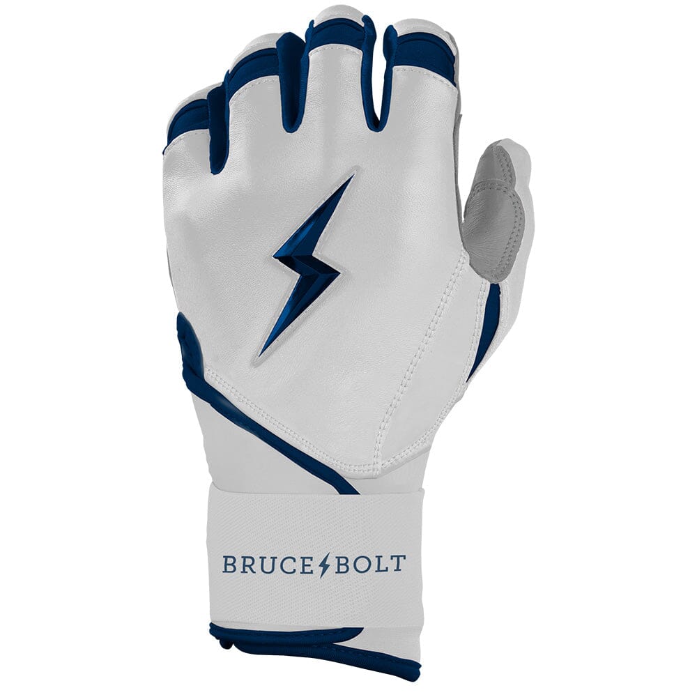 PREMIUM PRO CHROME Series Long Cuff Batting Gloves | NAVY- thumb 3