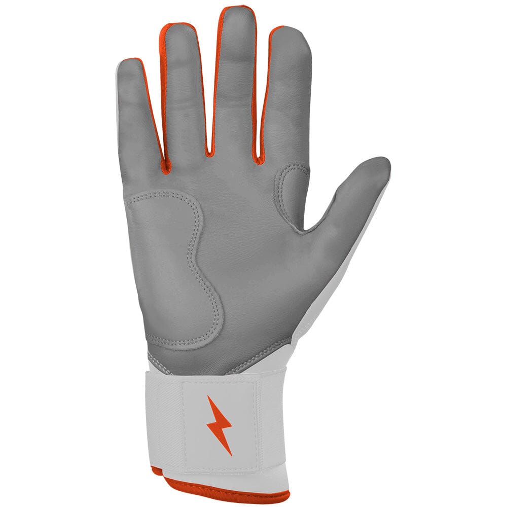PREMIUM PRO CHROME Series Long Cuff Batting Gloves | ORANGE- quickbuy