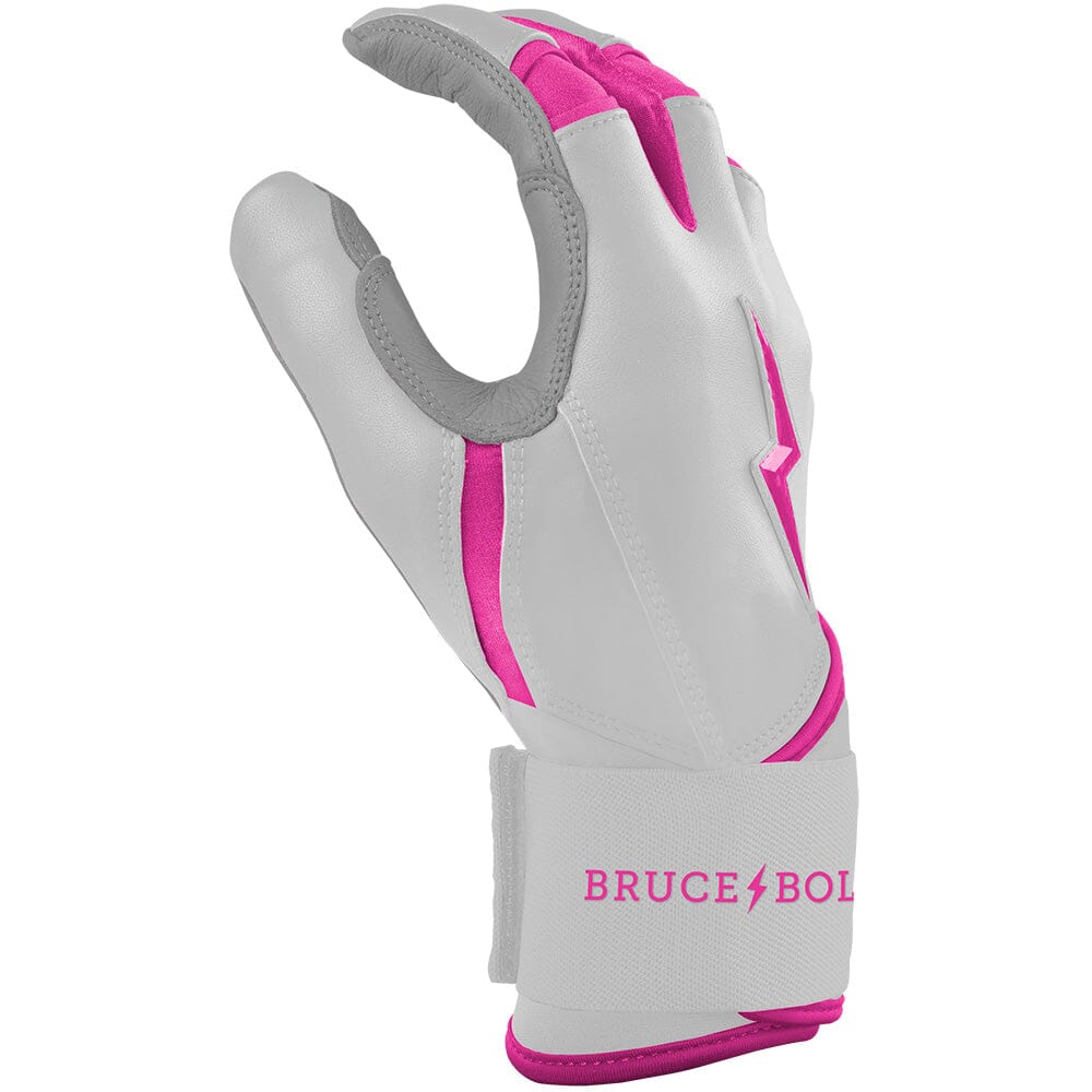 PREMIUM PRO CHROME Series Long Cuff Batting Gloves | PINK- thumb 5