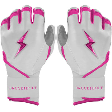PREMIUM PRO CHROME Series Long Cuff Batting Gloves | PINK - 1