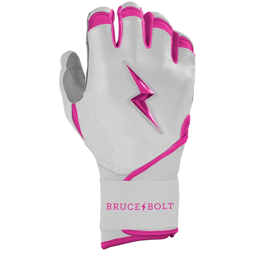 PREMIUM PRO CHROME Series Long Cuff Batting Gloves | PINK- thumb 4