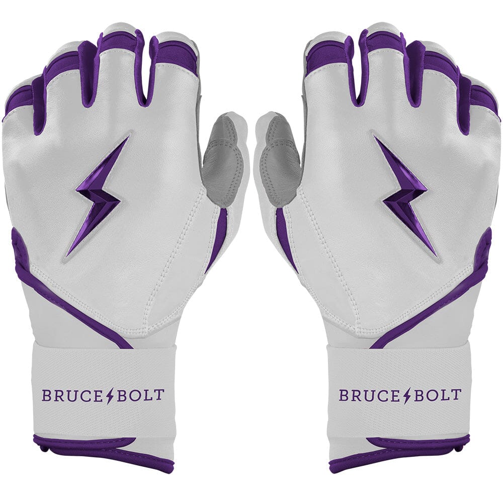 PREMIUM PRO CHROME Series Long Cuff Batting Gloves | PURPLE- quickbuy