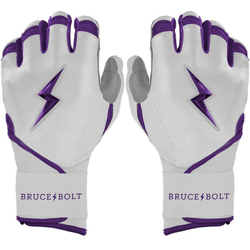 PREMIUM PRO CHROME Series Long Cuff Batting Gloves | PURPLE - 1