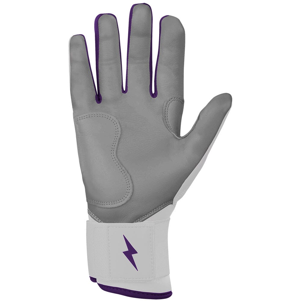 PREMIUM PRO CHROME Series Long Cuff Batting Gloves | PURPLE- quickbuy
