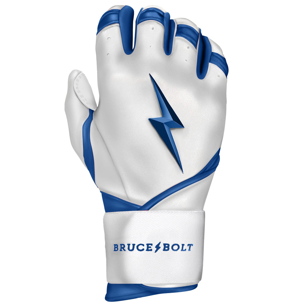 PREMIUM PRO CHROME Series Long Cuff Batting Gloves | ROYAL- thumb 7