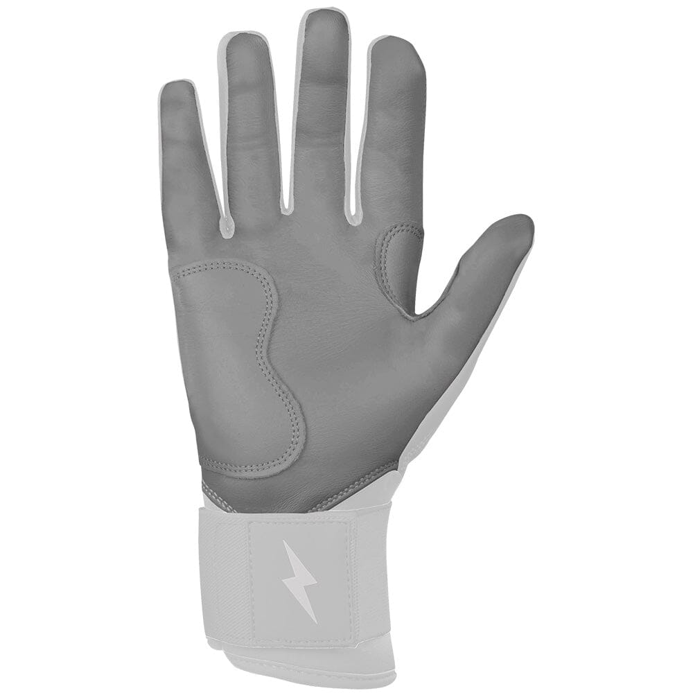 PREMIUM PRO CHROME Series Long Cuff Batting Gloves | WHITE- quickbuy