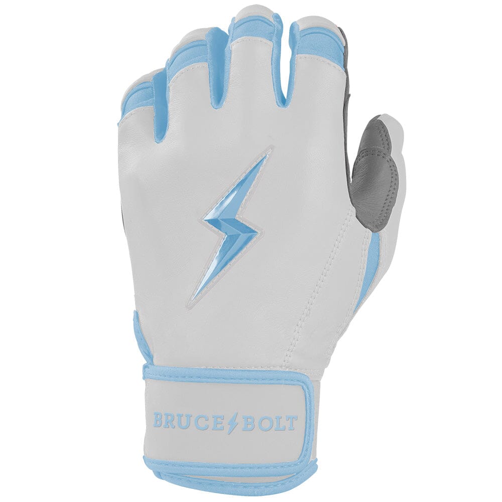 PREMIUM PRO CHROME Series Short Cuff Batting Gloves | BABY BLUE- thumb 3
