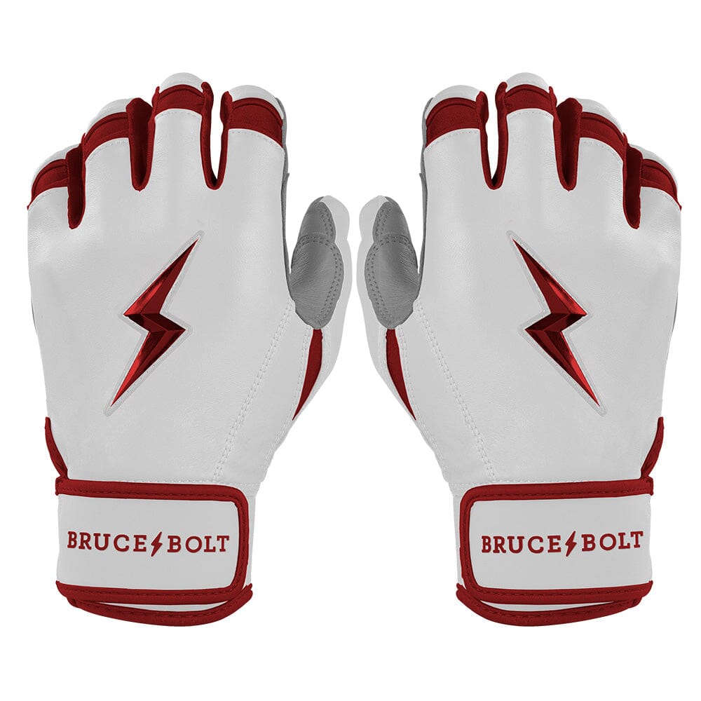 PREMIUM PRO CHROME Series Short Cuff Batting Gloves | MAROON- quickbuy